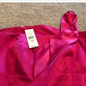 Loft one shoulder top! Hot pink!